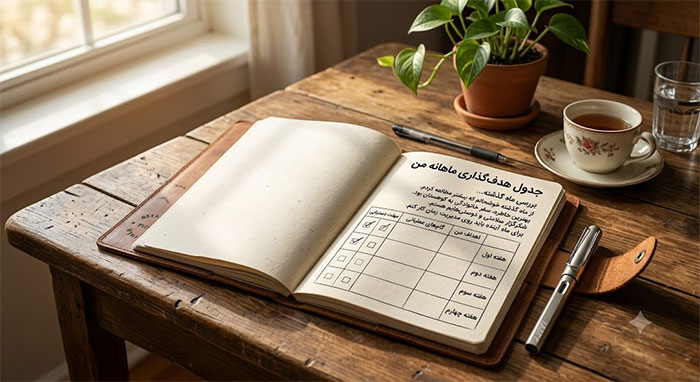 جدول هدف‌گذاری ماهانه