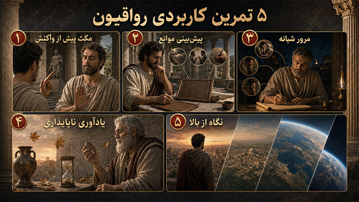 رواقی گری 5 تمرین کاربردی رواقیون
